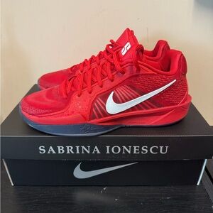 Nike Red and White Sabrina Ionescu Sneakers~Retail $135